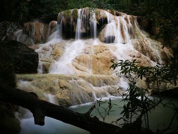 Scenic view of waterfall