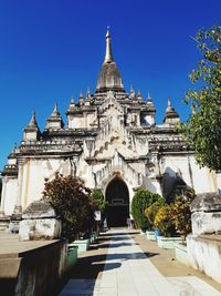 View of temple building against sky