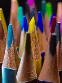 Close-up of colored pencils