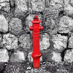 Close-up of red wall