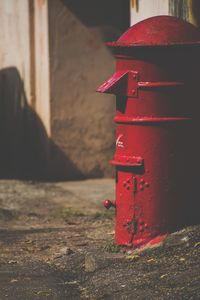 Picture of a red postal box in india