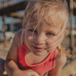 Close-up portrait of a girl