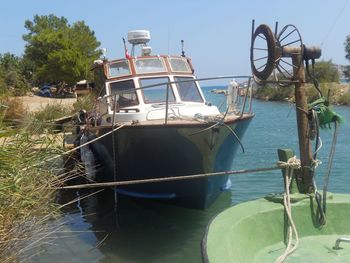 Ship moored in a water