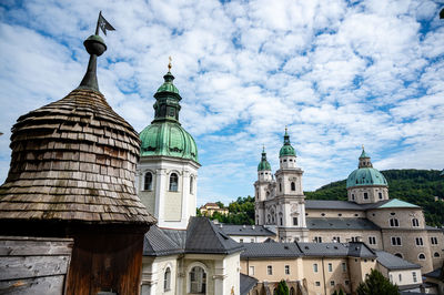 Low angle view of buildings against sky