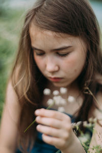 Close-up portrait of a girl