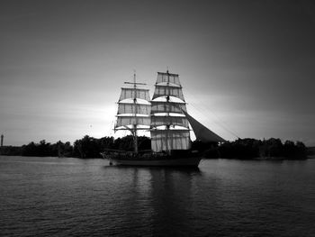 View of river with buildings in background