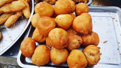 Close-up of potatoes in plate