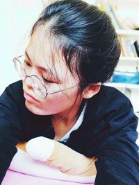 Close-up portrait of a girl