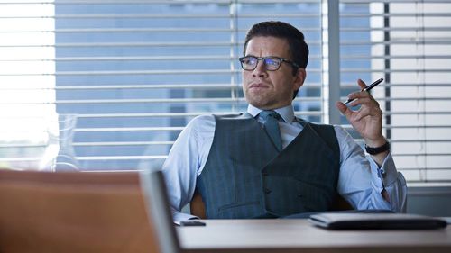 Man working on table