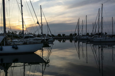 Boats in harbor