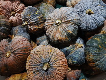 Full frame shot of pumpkins at market