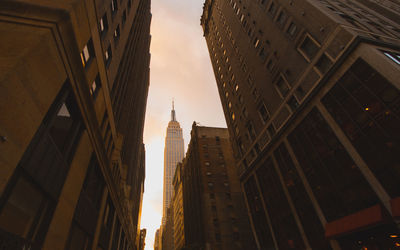 Low angle view of buildings against sky