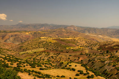 Aerial view of landscape against sky