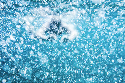 Full frame shot of bubbles in water