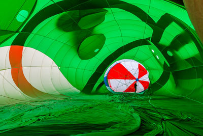 Full frame shot of abstract background, inside the belly of the beast - hot air balloon