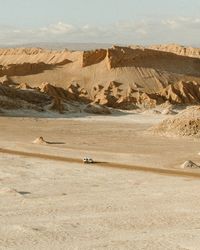 Scenic view of desert against sky