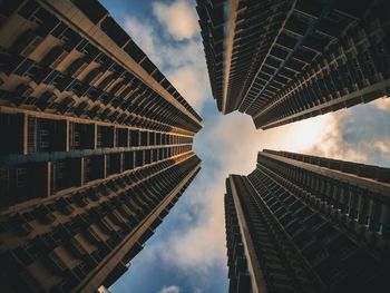 Low angle view of buildings against sky