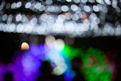 Defocused image of illuminated lights