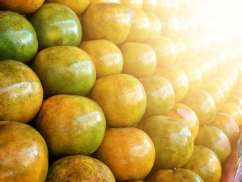 Full frame shot of fruits for sale in market