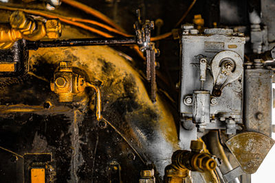 Close-up of old machinery