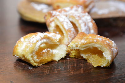 Close-up of bread on table