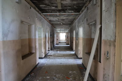 Interior of abandoned building