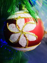 High angle view of christmas decoration