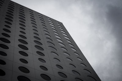 Low angle view of modern building against sky