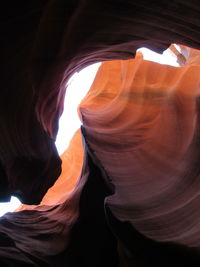 Low angle view of rock formation