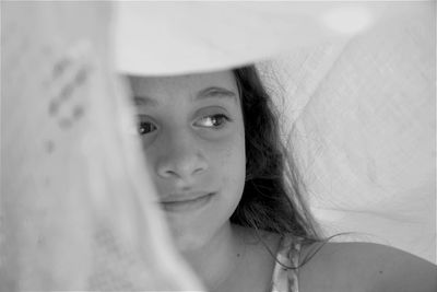 Close-up portrait of young woman