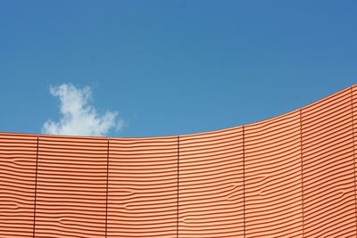 Low angle view of built structure against blue sky