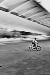 Person riding bicycle