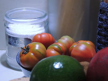 Close-up of fruits in container