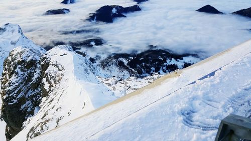 High angle view of mountains