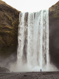 Scenic view of waterfall