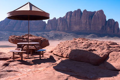 View of rocks on mountain