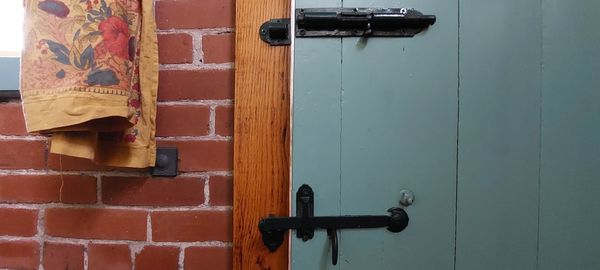 Door with vintage latches 