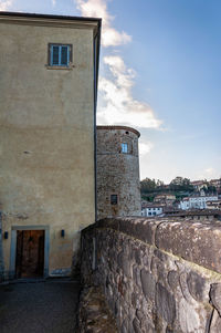 Exterior of old building against sky