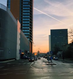 View of skyscrapers in city