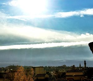 Low angle view of city against sky