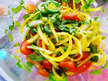 Full frame shot of chopped salad