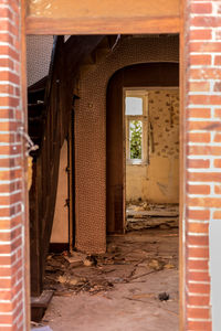 Entrance of abandoned building