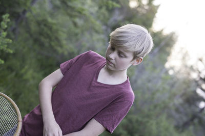 Close-up of young boy 