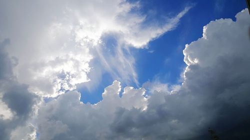 Low angle view of clouds in sky