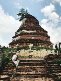 Low angle view of steps of building