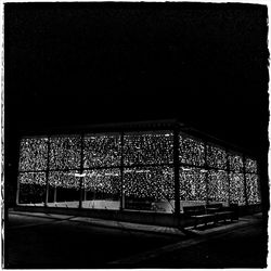 View of illuminated lights at night