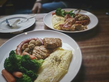 Close-up of served food