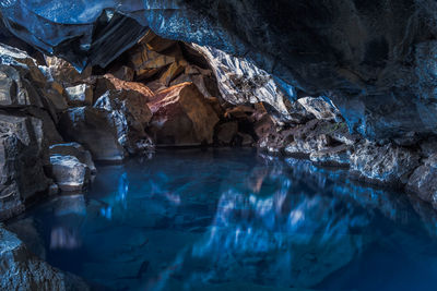 Rock formations in cave