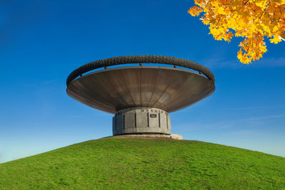 Low angle view of built structure against sky