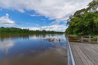 Suriname river running through the brokopondo district in south america